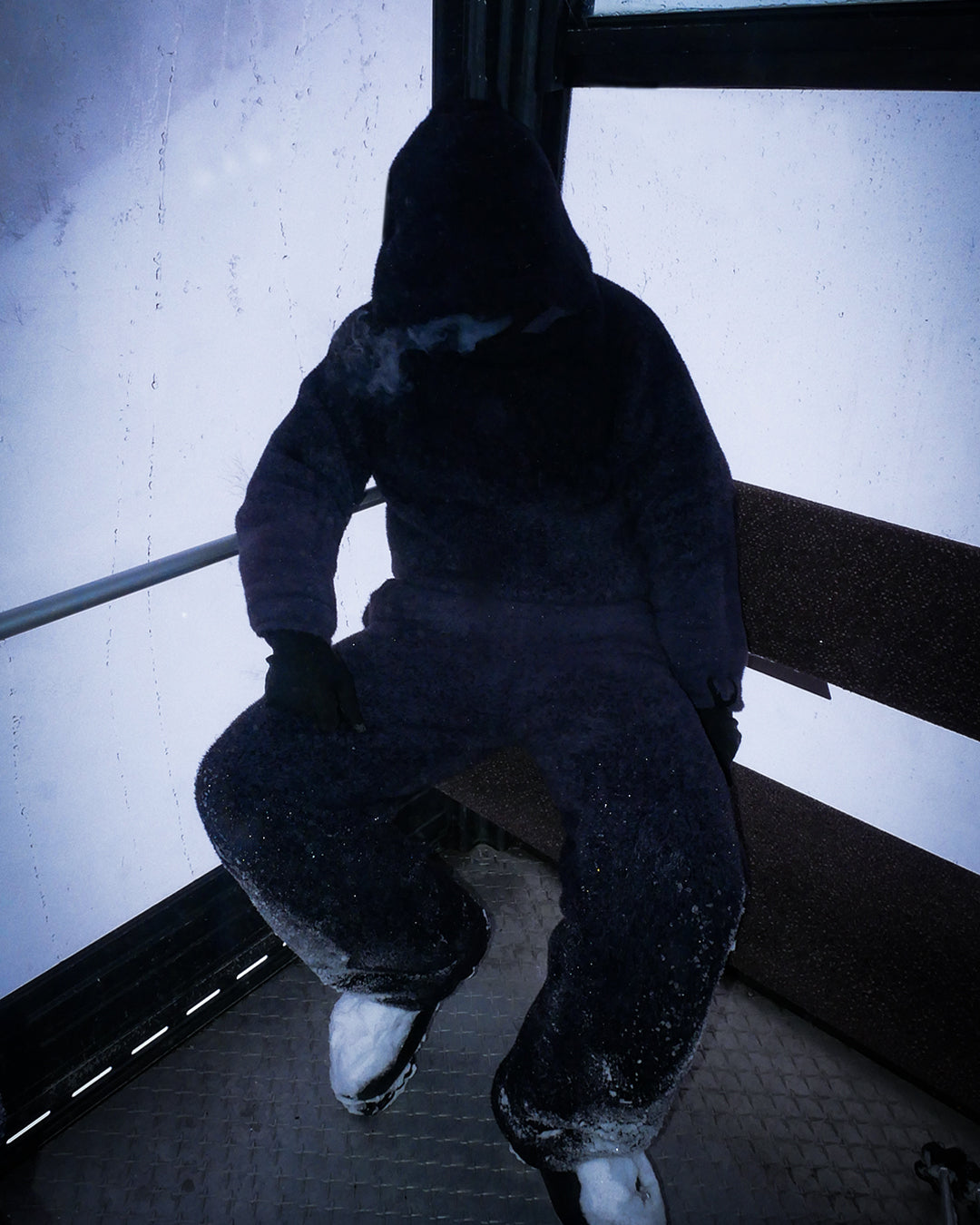 HOODIE FLUFFY HARMONIE - OBSIDIAN